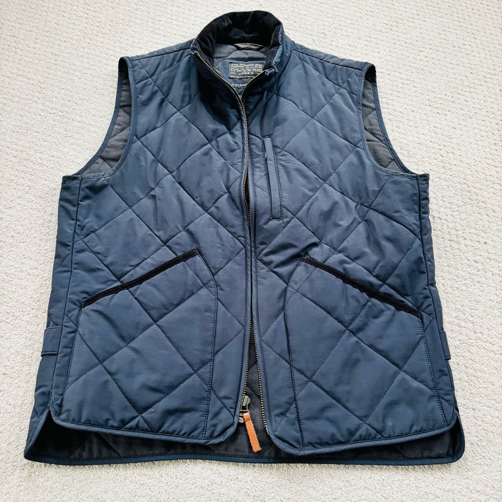 JCrew Men's Quilted Navy Sussex Vest